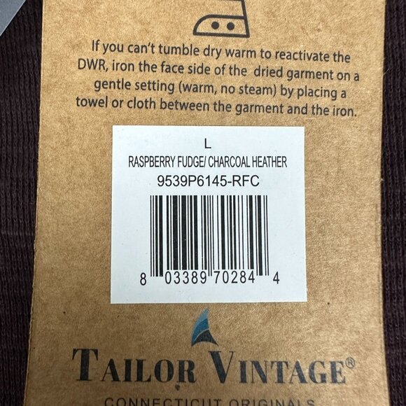 Tailor Vintage Mens Airotec+ Water Henley Shirt Heather Performance Size L - Picture 6 of 7